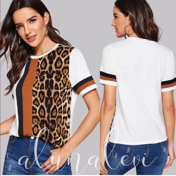 Block leopard print top - Picture 4 of 4